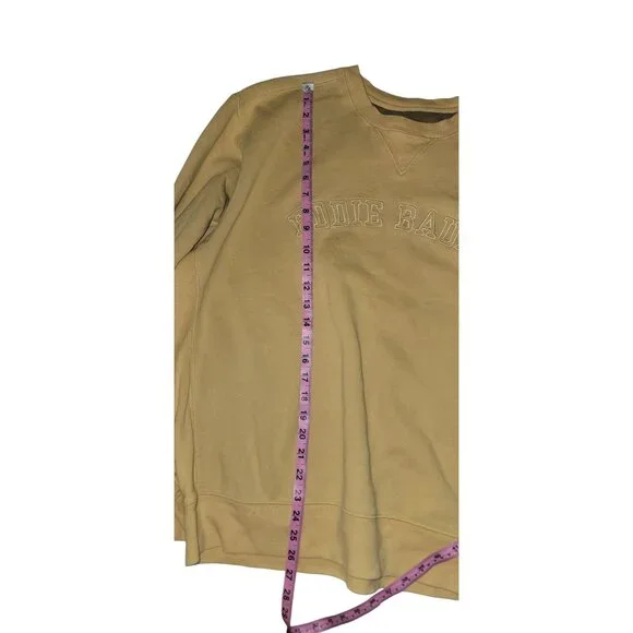 Eddie Bauer Embroidered Logo Fleece Sweatshirt Men’s XL Tan Pullover - Picture 9 of 10